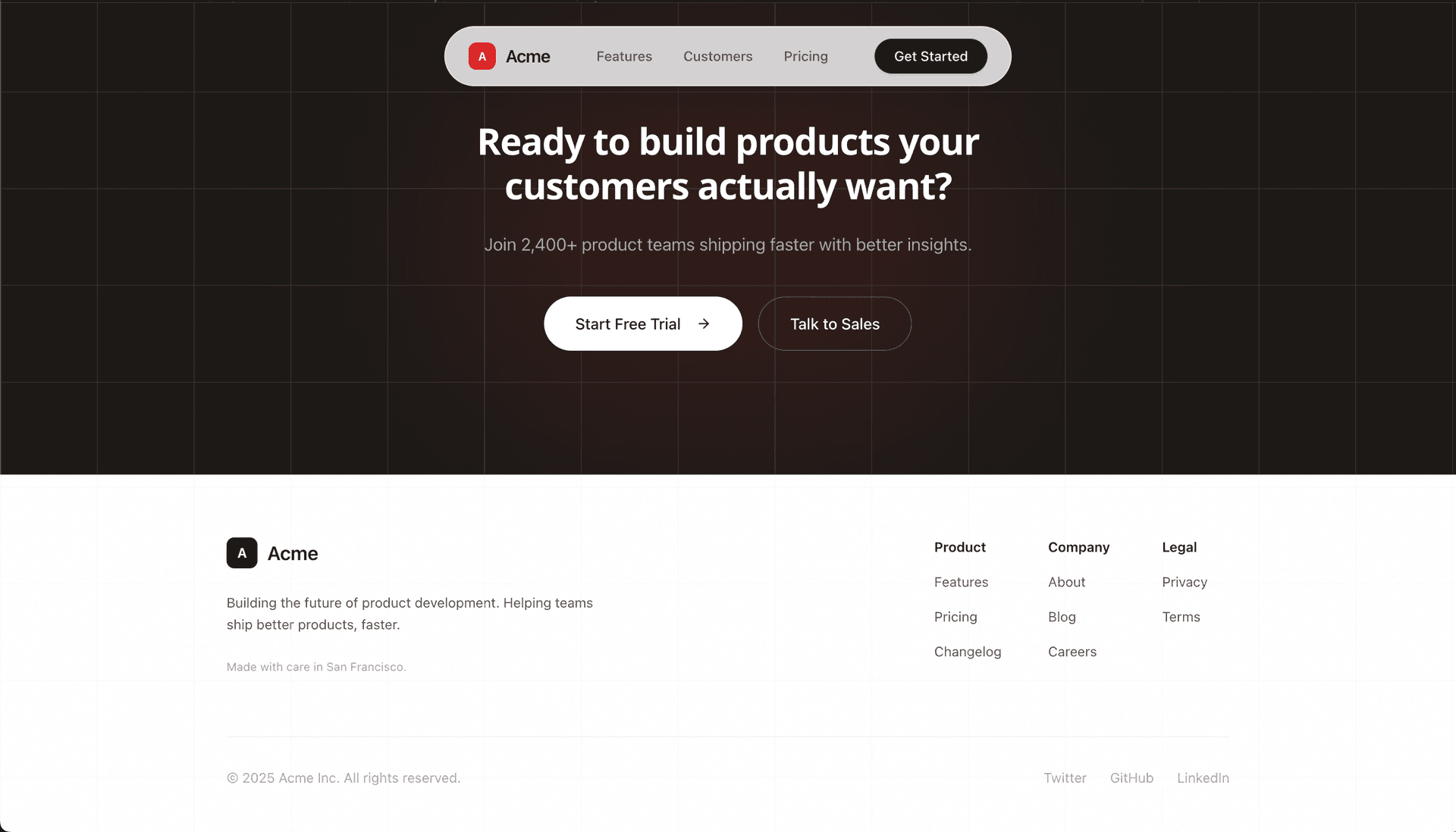 MVP SaaS Template - Bottom CTA